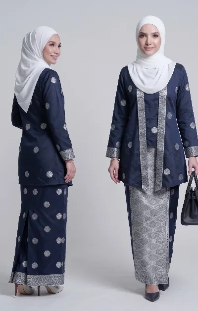 Blue black Silver