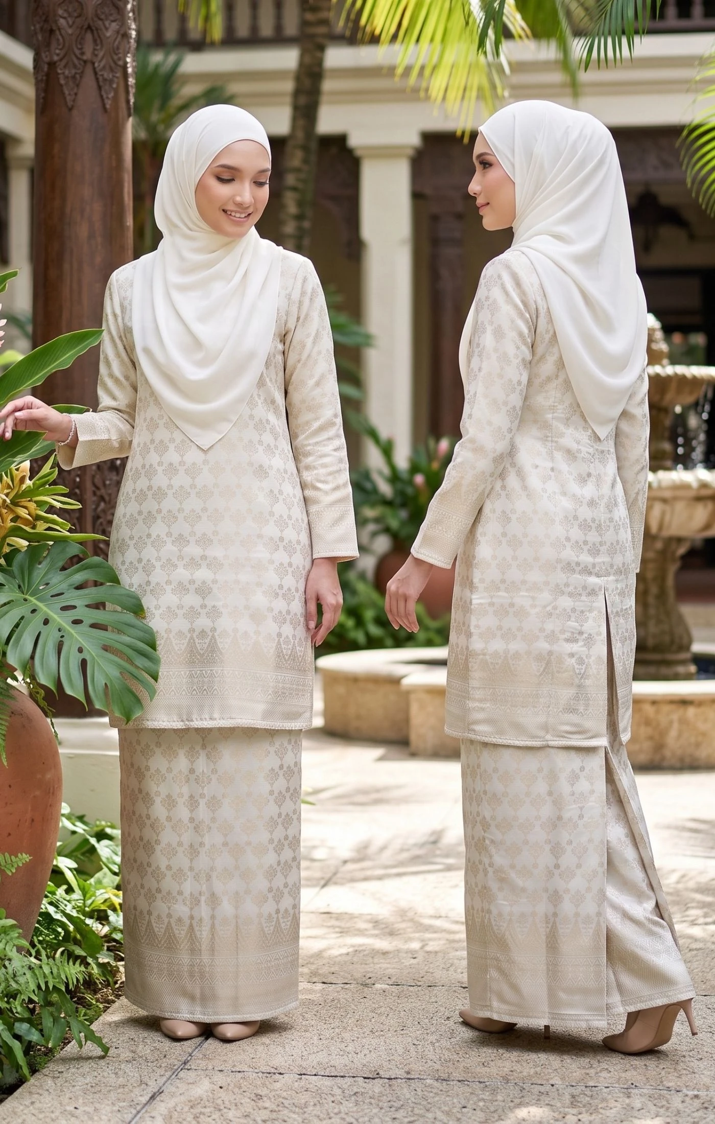 Serra Baju Kurung Moden | Off White — alternate view