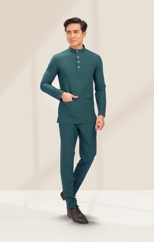 CARLANISA NAUFAL BAJU MELAYU CEKAK MUSANG GREEN