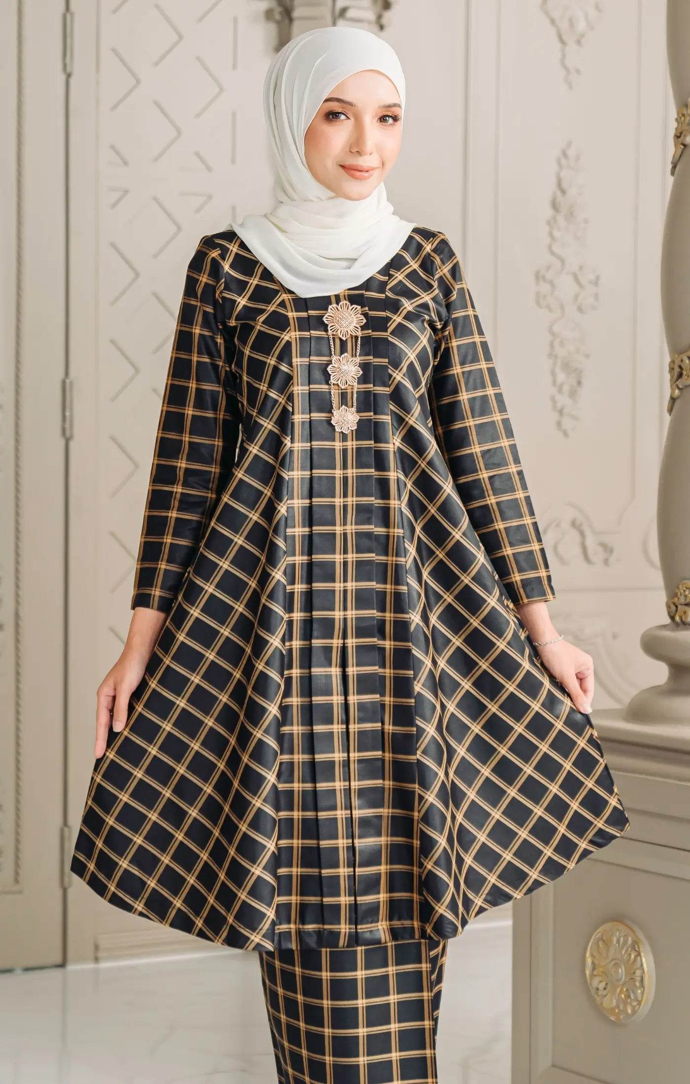 Luna 3.0 Baju Kebarung Checkered