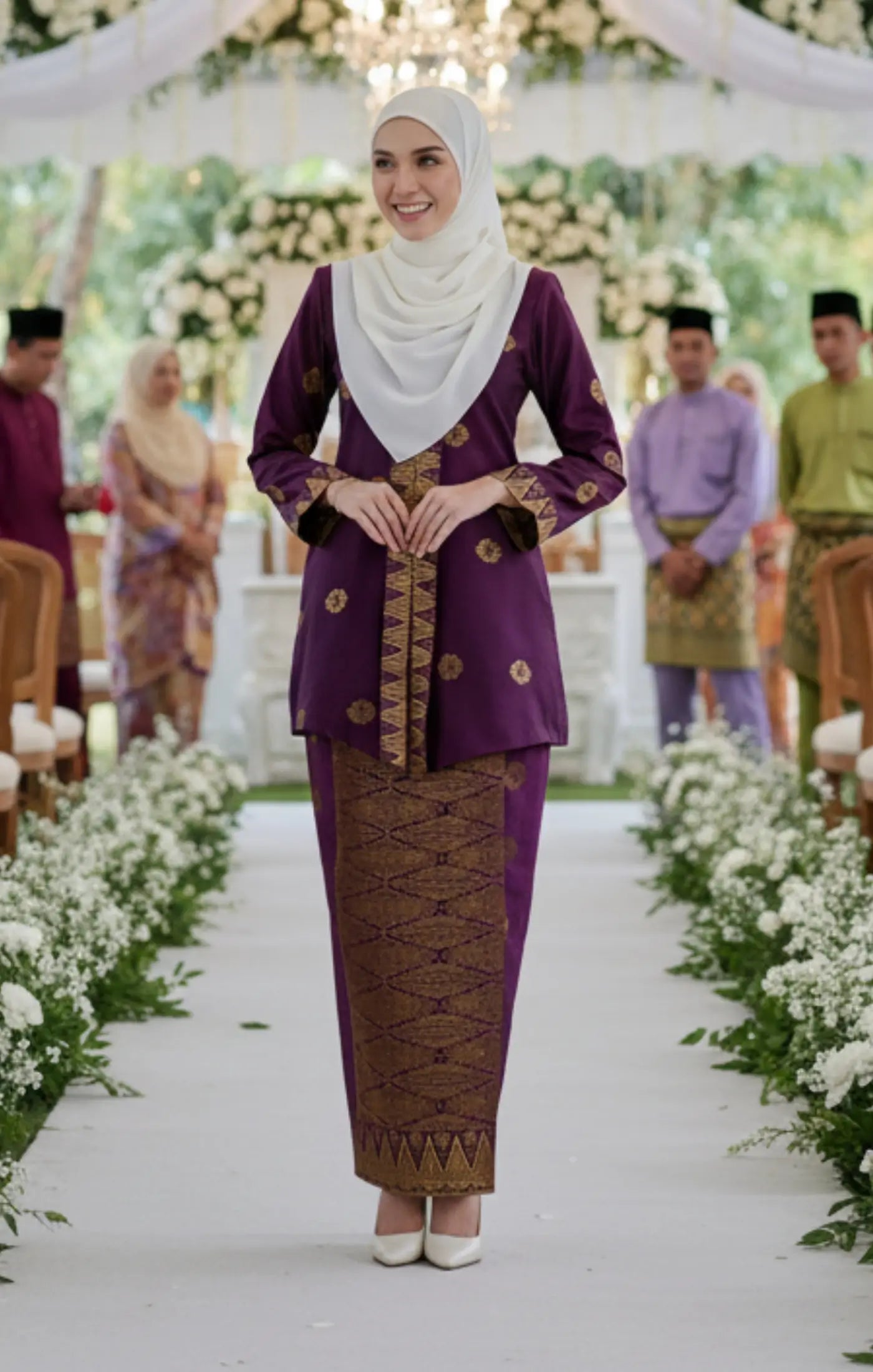 DEFECT SEROJA KEBAYA | MAGENTA GOLD
