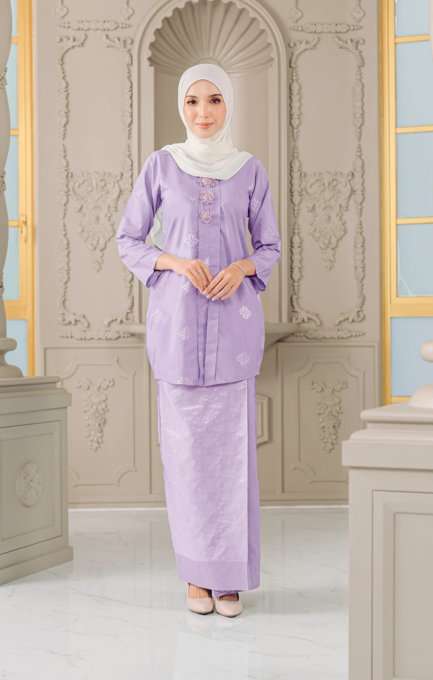 Defect Teja Kebaya | Lilac Purple Silver