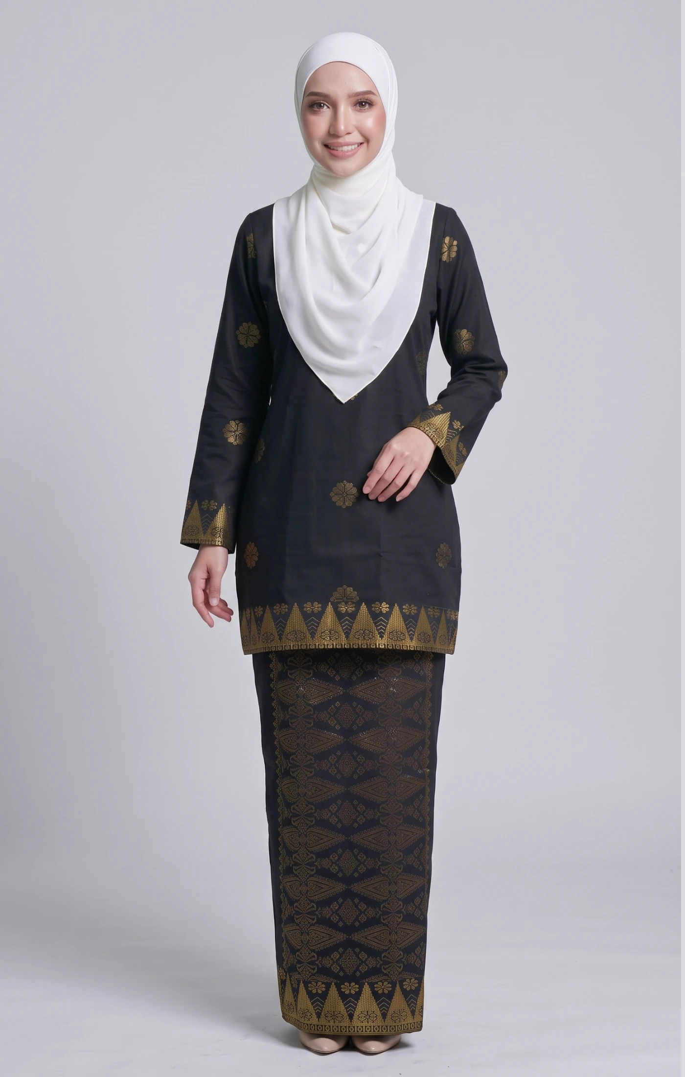 Defect-Himani Baju Kurung Moden | BLACK GOLD