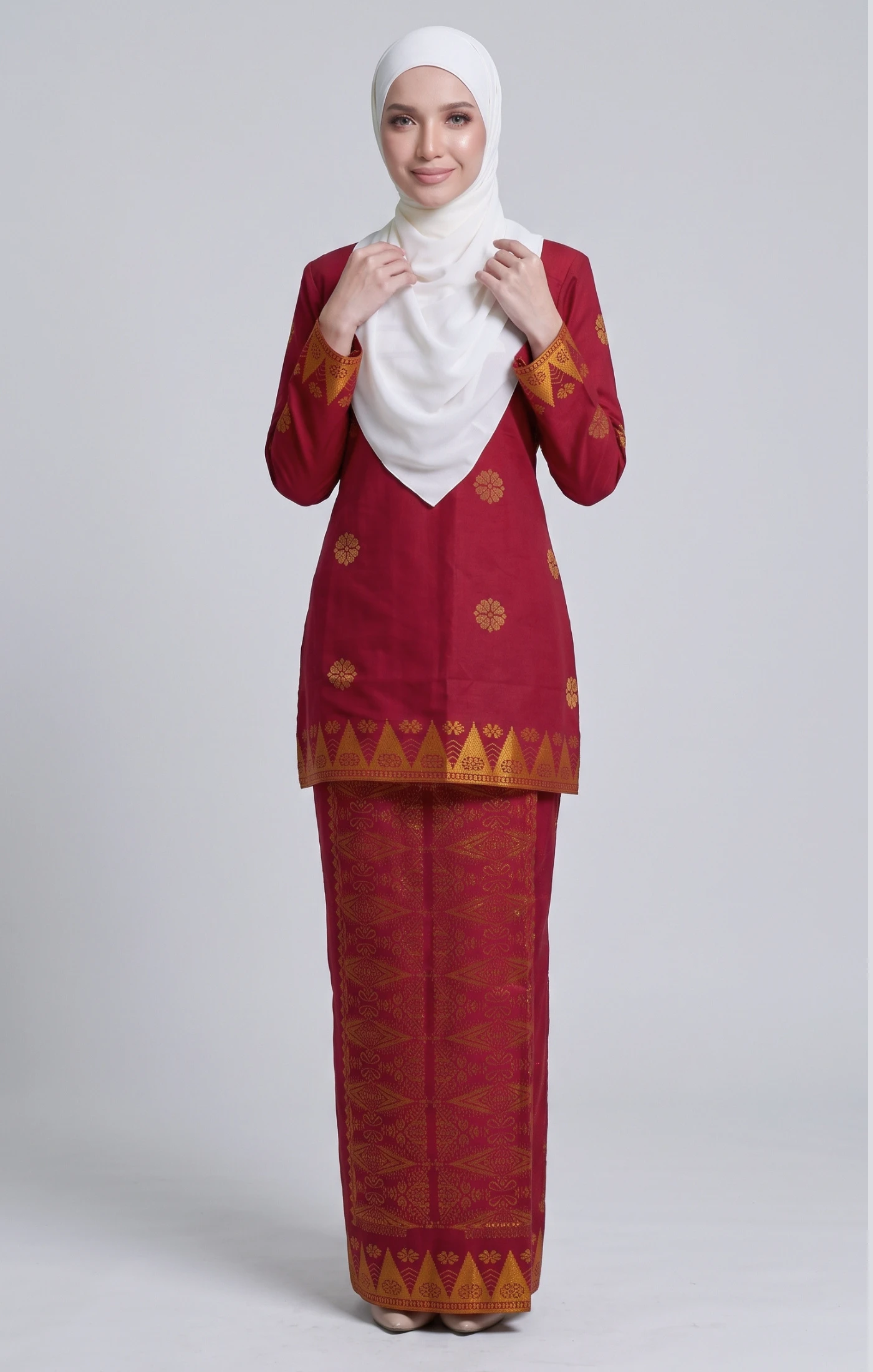 Defect-Himani Baju Kurung Moden | RED CHILLI GOLD