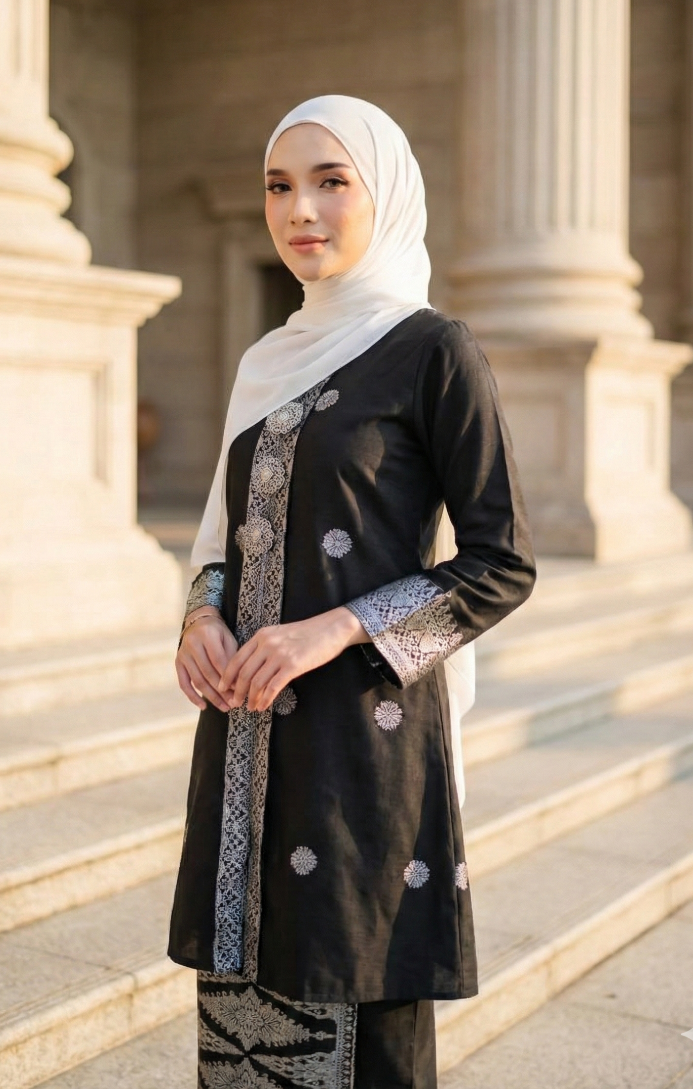 LAYLO KEBAYA | BLACK SILVER