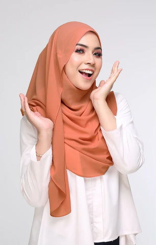 malay hijab orange