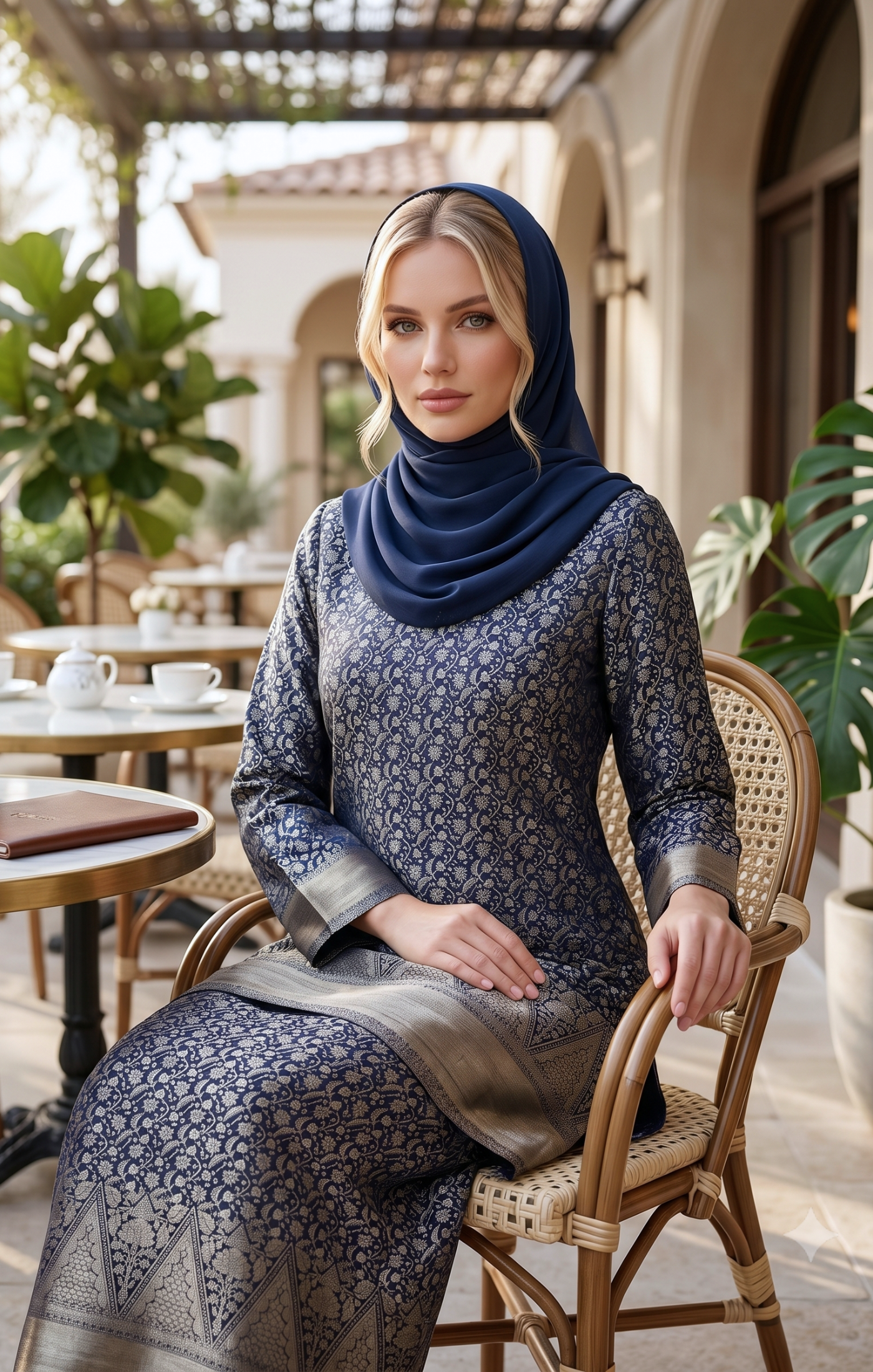 MYRA KURUNG MODEN | NAVY BLUE