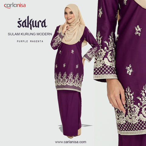 Purple Magenta Baju kurung