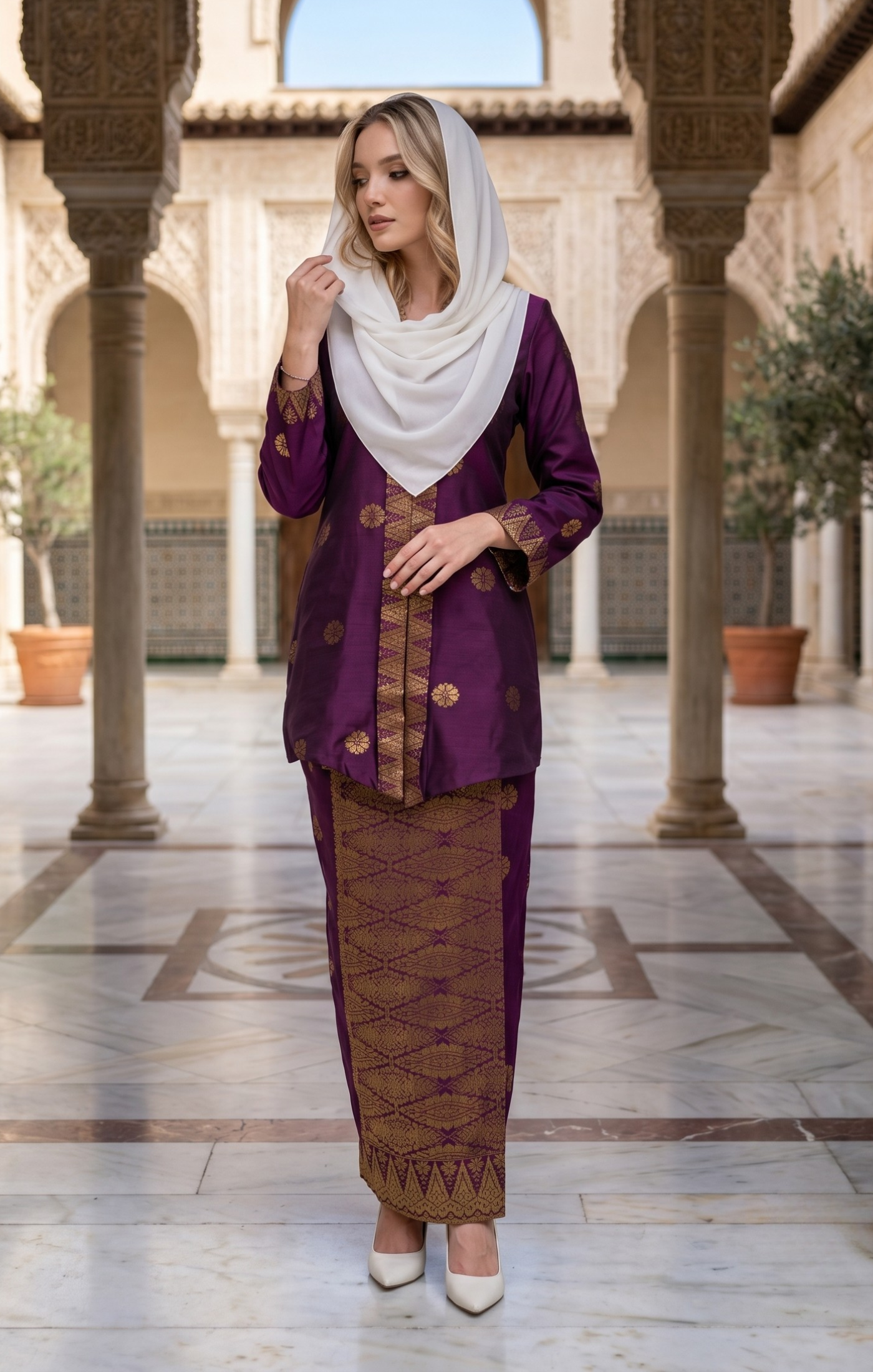 SEROJA KEBAYA | DARK MAGENTA GOLD