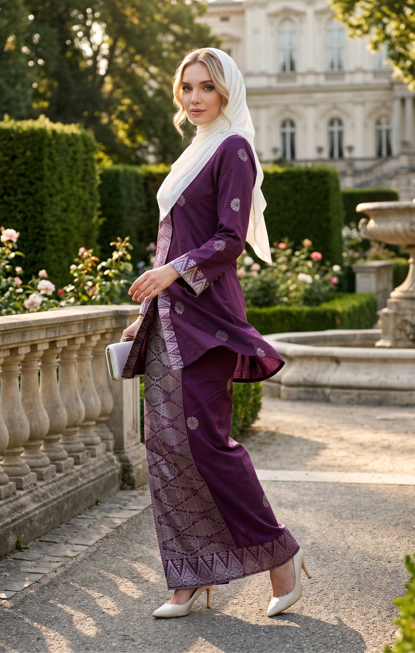 SEROJA KEBAYA | DARK MAGENTA SILVER