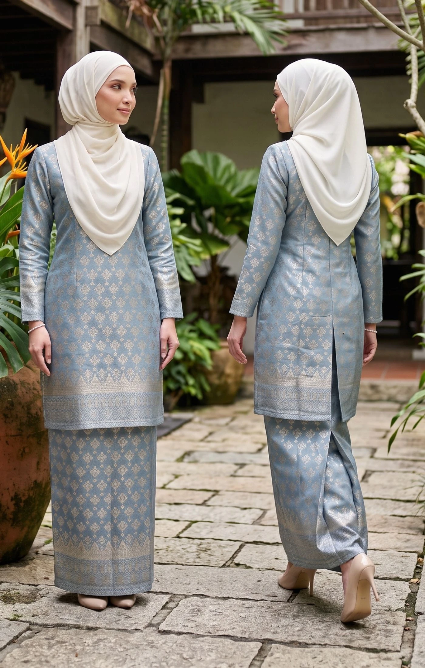 Serra Baju Kurung Moden | Baby Blue — alternate view