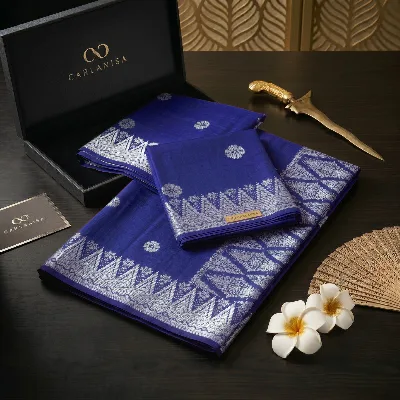 Dark Royal Blue Silver