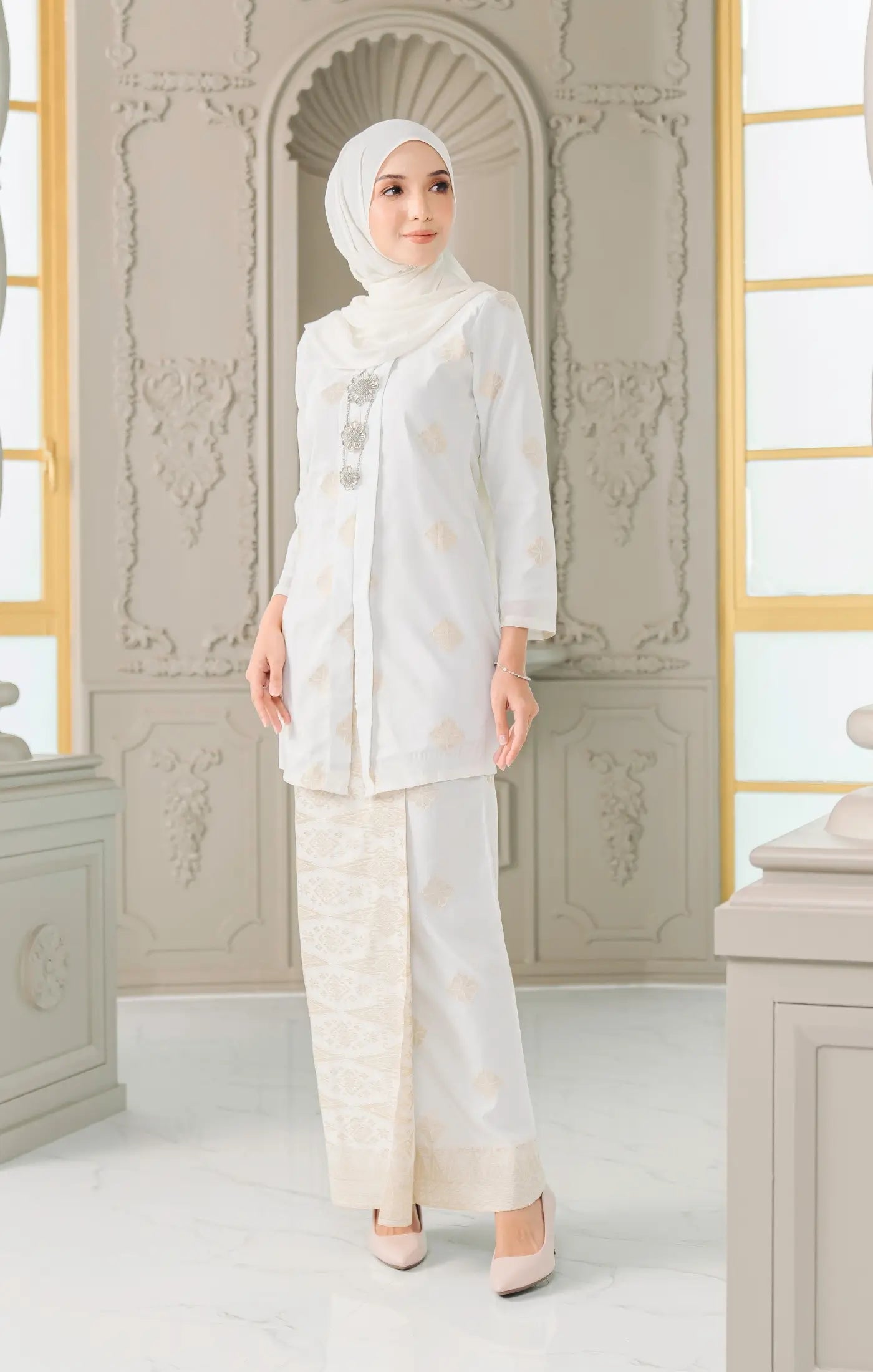 Teja Kebaya | White Gold - With Lining