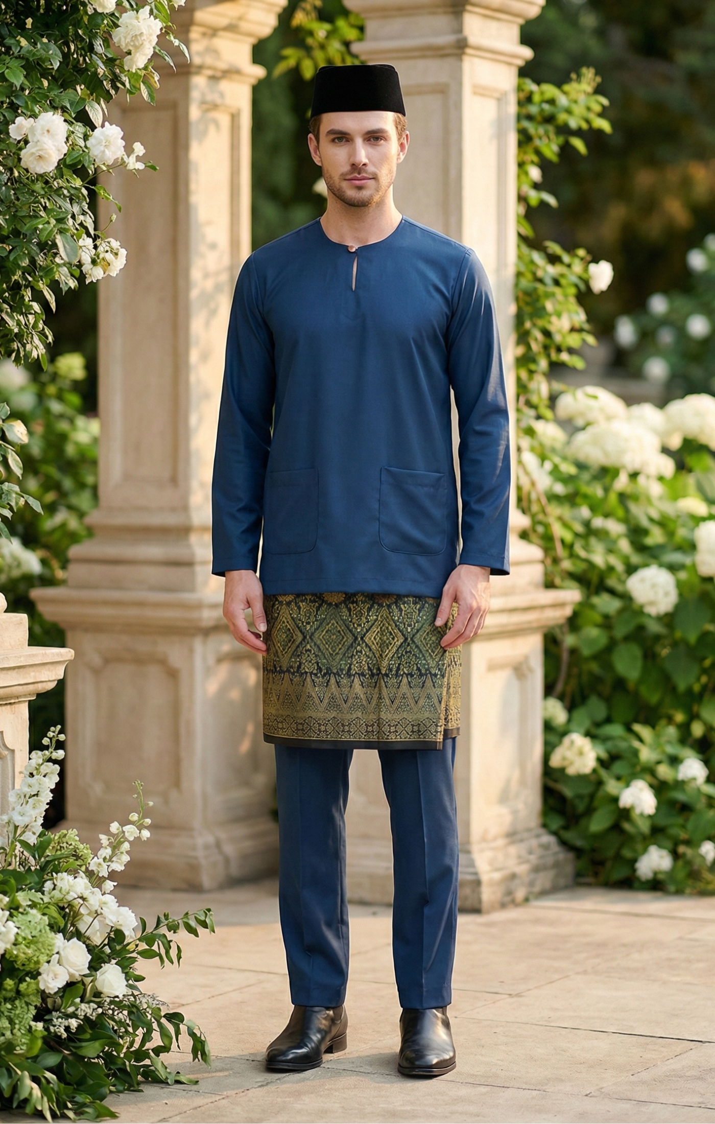 ZEDAN BAJU MELAYU TELUK BELANGA | DARK TEAL BLUE